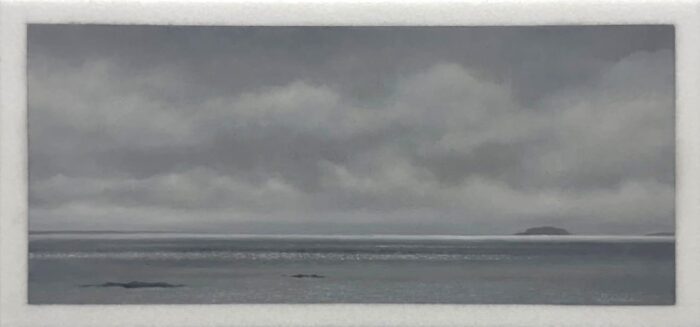 Shades of Gray | 6"x12" | Oil on Marble (Sold)